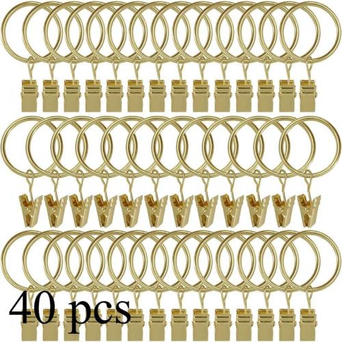 40 Pack Curtain Rings with Clips, Drapery Clips with Rings, Drapes - TikTok Shop