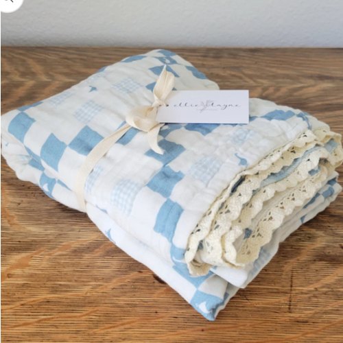 Grandma's Goose QUILTED 6 Layer Gauze Blanket