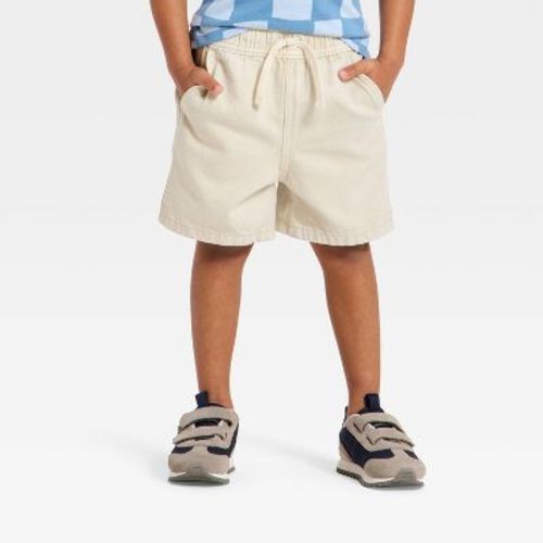 Baby Boys' Relaxed Fit Pull-On Denim Shorts - Cat & Jack™ Khaki 12M