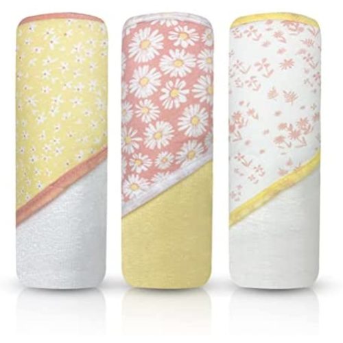 MODERN BABY 3 Pack Hooded Baby Bath Towel Set for Newborns Infants & Toddlers, Boys & Girls Baby Hooded Towels