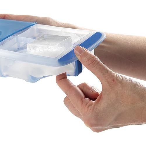 GoodCook Touch Prep and Freeze Ice Tray, 2-oz. Cubes, Stackable with Slide-off Cover