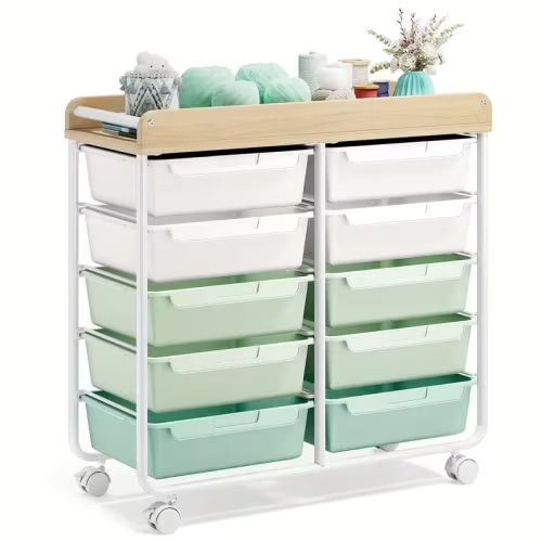 10 tier rolling storage cart featuring - Temu