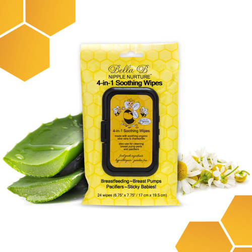 Bella B Nipple Nurture 4-in-1 Soothing Wipes Bundle 24 Count