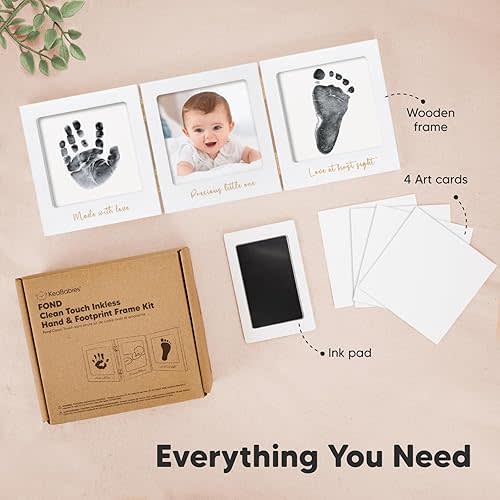 Inkless Hand and Footprint Maker, Personalized Baby Hand Printing Kit for Newborn - Baby Picture Ornament