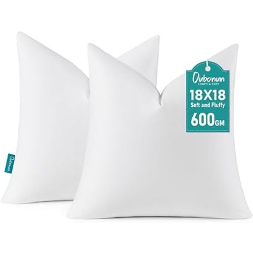 Oubonun 18 x 18 Down Feather Throw Pillow Inserts