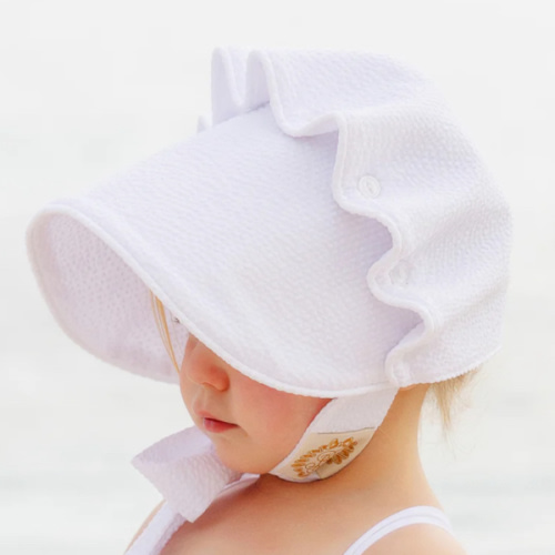 Beaufort Bonnet - white seersucker