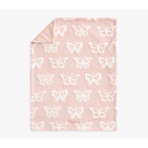 Carved Faux Fur Baby Blanket