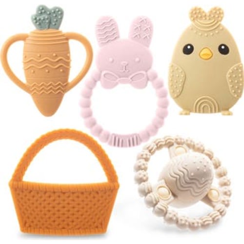 Easter Silicone Baby Teether Set Cute Gift Toys 5-Piece