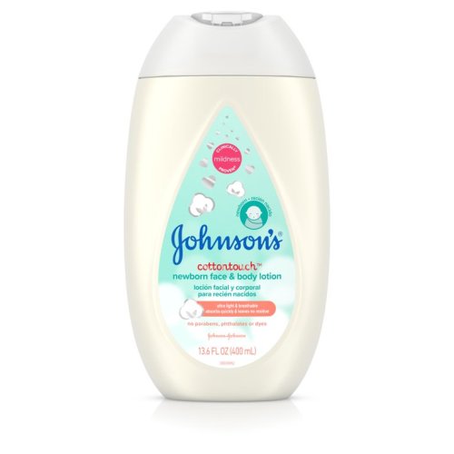 Johnson's CottonTouch Newborn Baby Face and Body Lotion, 13.6 fl oz