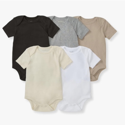 Burt's Bees Baby Organic Cotton Bodysuits – Baby Boy & Girl Short and Long Sleeve One-Pieces, 5-Pack