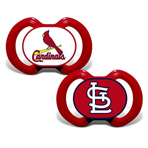 MLB St. Louis Cardinals Unisex Pacifiers2 Pack, Team Colors, One Size