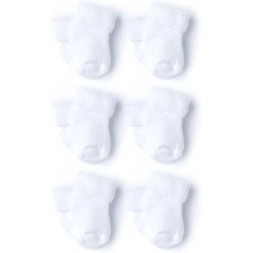 Gerber Baby Boys & Girls 6-Pack White Terry Socks