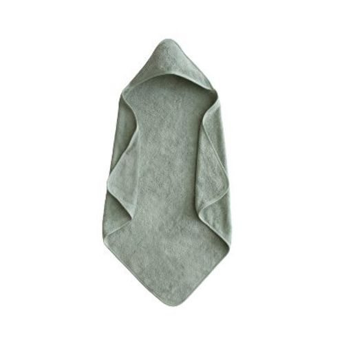 Organic Cotton Baby Hooded Towel Moss One Size