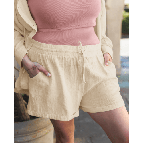 Reese Linen Short | Natural - Kindred Bravely