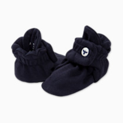 Burt's Bees Baby Organic Cotton Booties - Midnight Blue, 0-3 M