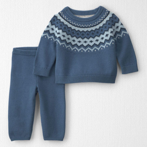 Baby 2-Piece Organic Cotton Fair Isle Sweater-Knit Top & Pant Set | Carter’s Oshkosh Canada