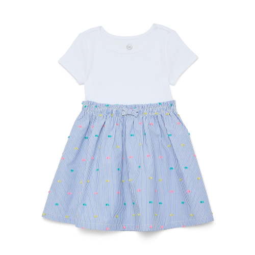 Wonder Nation Toddler Girls Poplin Dress, Sizes 12M-5T