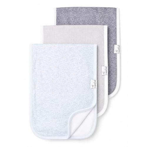 Copper Pearl Premium Baby Burp Cloths - 3-Pack Large Cotton Burp Cloths, Extra Soft Spit Up Rags with 3 Absorbent Layers, Perfect for Baby Boy and Baby Girl Gifts (21" x 10" Size, Lennon Set)