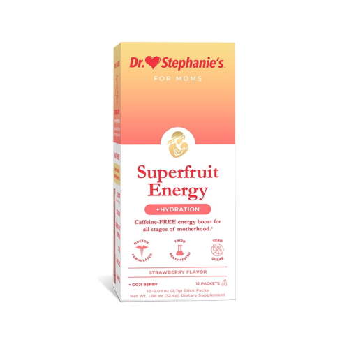 Dr. Stephanie's Energy for Moms Drink Mix with Antioxidants & Super-fruits, 10 Count Supplement