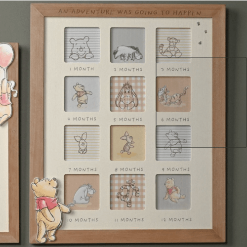 Disney Winnie The Pooh 'Adventure' First Year Large Wooden Photo Frame