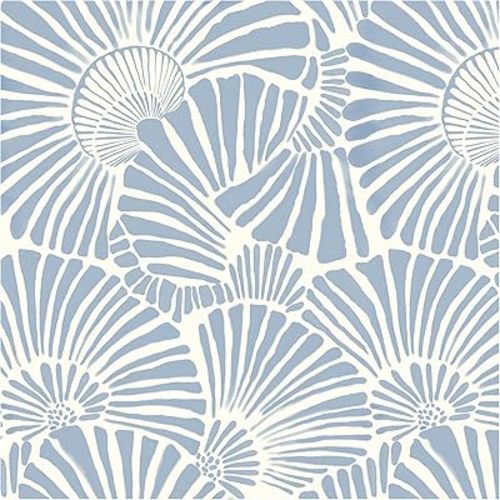 White and Blue Wallpaper Peel and Stick Wallpaper Boho 17.3"×197" Modern Wallpaper Self Adhesive Removable Wall Paper for Bedroom Blue Contact Paper for Cabinets Drawers Shelf Home Decor Vinyl Film