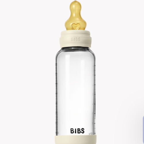 BIBS Baby Glass Bottle Set 8oz Latex - Ivory | Anti-Colic Design – Bibsworld store US
