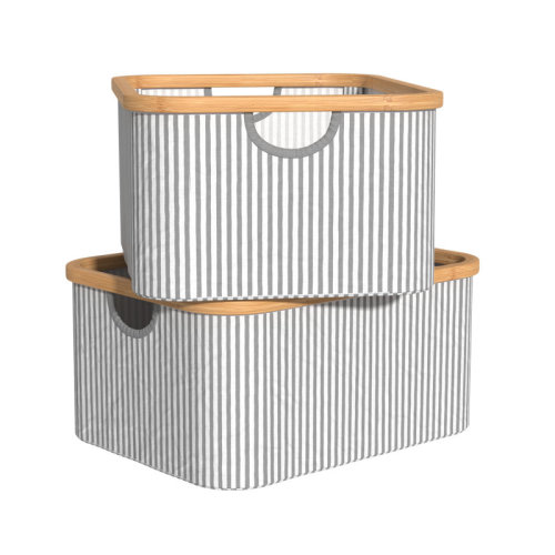 ClosetMaid Bamboo Frame Fabric Laundry Storage Bins, 2-Pack & Reviews | Wayfair