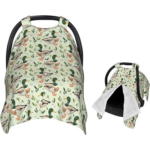Cute Mallard Duck Baby Car Seat Canopy Nursing Cover for Newborn Car Seat Breastfeeding Covers Blanket Newborn Shower Gift