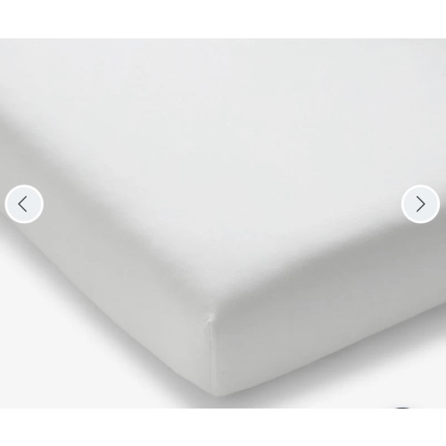 Classic Cool Organic Cotton Percale Solid Fitted Crib Sheet - White