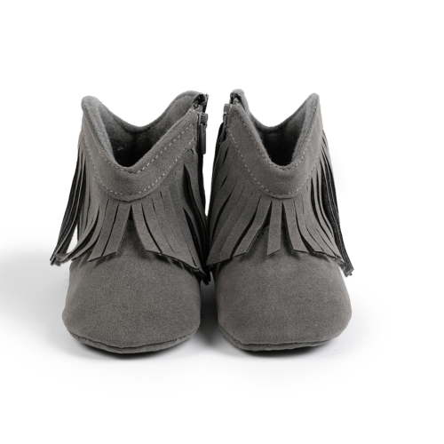 purcolt Infant Baby Boys Girls Cowboy Boots with Tassels Newborn Non-Slip Soft Sole First Walking Shoes Toddler Side Zipper Booties