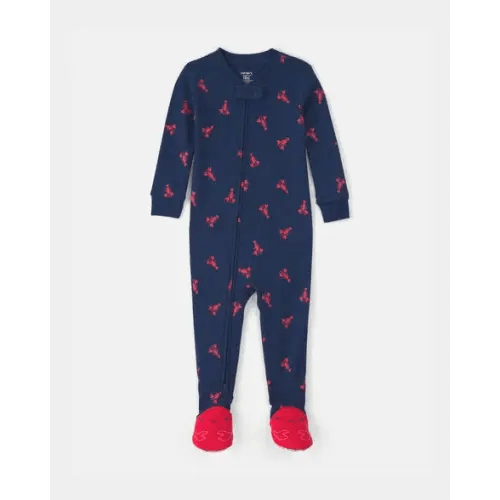 Baby Boy Lobster 100% Cotton Snug Fit 1-Piece Pajama - Blue | Carter's