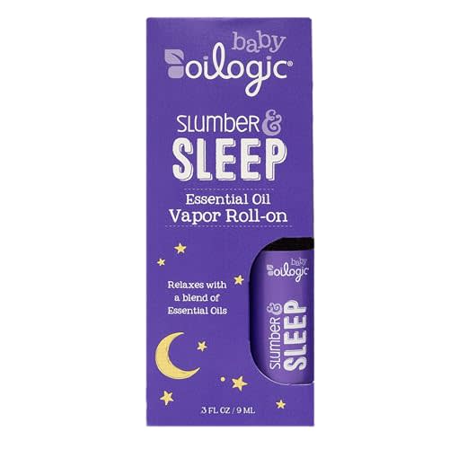 Oilogic Slumber & Sleep Roll-On Essential Oil for Babies & Toddlers - Gentle Aromatherapy Essential Oils, Mess-Free Comfort & Wellness Blends - Pediatrician-Tested Safe for Baby, .3 Fl Oz