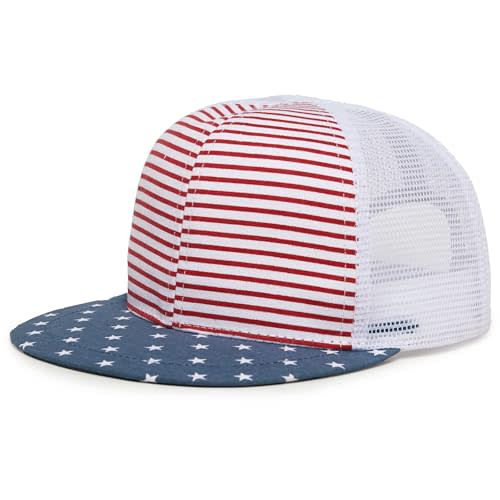 Funky Junque Kids Baseball Hat Girl Boy Toddler Infant Flat Brim Trucker Hat Youth Sun Beach Cap Summer Mesh