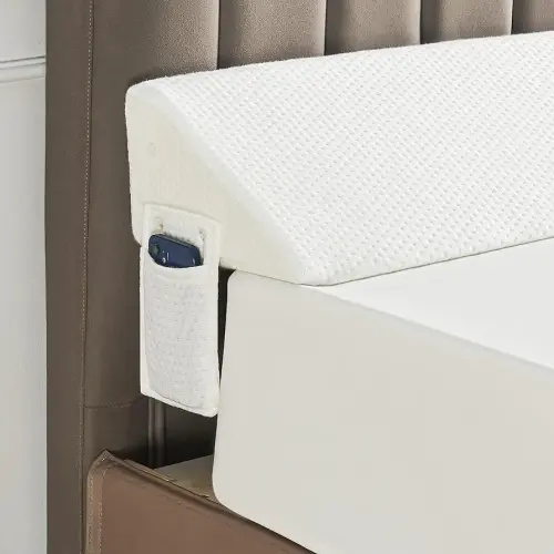 Bed Wedge Pillow for Headboard Gap Filler(60"x6"x10") Mattress Gap Filler(0-8") Bed Wedge for Headboard Gap Between Your Headboard and Mattress White