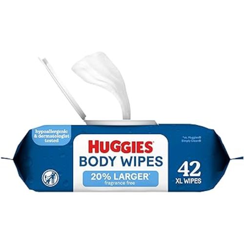 Huggies Extra Large Unscented Wipes, 1 Flip-Top Pack, 42 Count