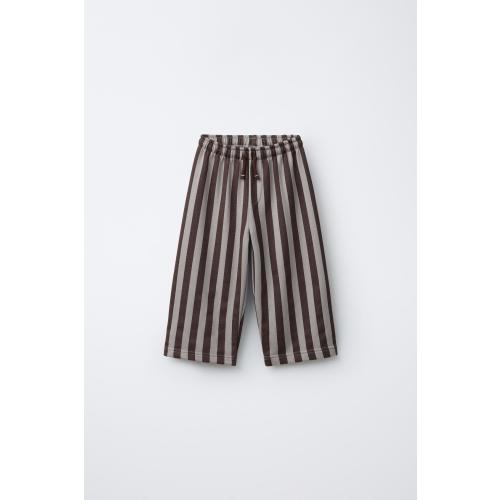 STRIPED PLUSH PANTS - Green stripe | ZARA United States