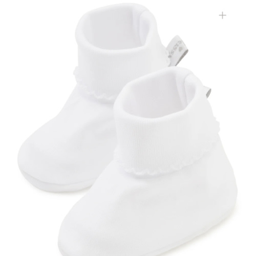 White Kissy Basics Booties