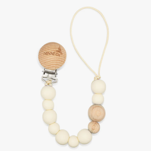 Ninni Co. Marshmallow Cream Pacifier Clip