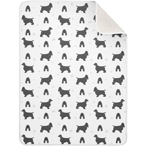 English Cocker Spaniel Baby Swaddle Blanket for Boys and Girls, Muslin Baby Receiving Swaddle Blanket, Soft Cotton Nursery Swaddling Blankets for Newborn Toddler Infant