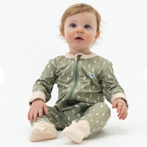 Baby Zip Up - Sage Lightning – BURLEBO