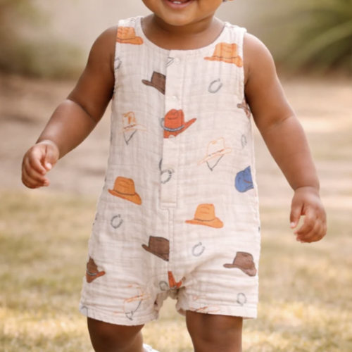 Western Muslin Shortie Romper