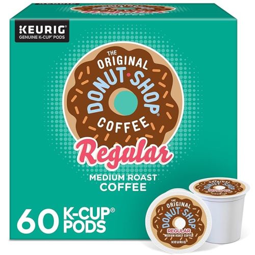 The Original Donut Shop Regular, Single-Serve Keurig K-Cup Pods, Medium Roast Coffee Pods, 32 Count