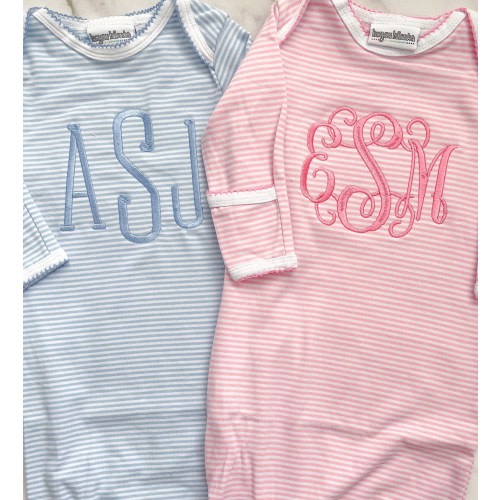 Baby Girl Coming Home Outfit, Baby Girl Monogram Gown, Personalized Gown, Baby Girl Gift, Monogram Baby Girl Gown