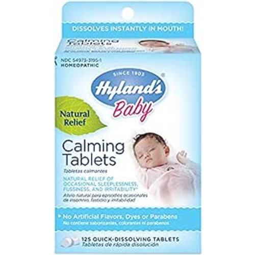 Amazon.com: Hyland’s Baby Calming Tablets Natural Symptom Relief Fussy and Sleepless Babies, 125 Count : Baby