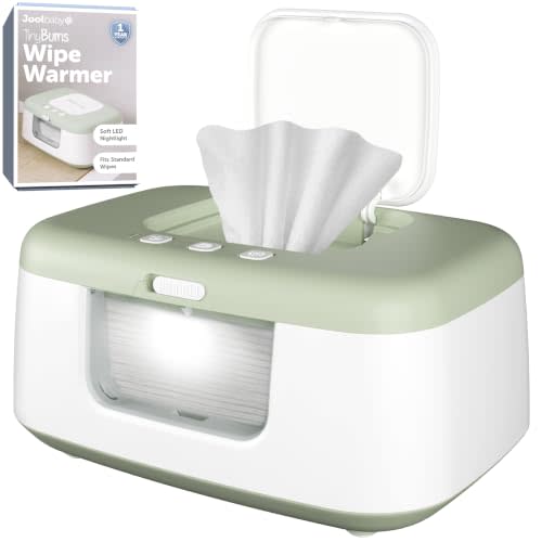 Jool Baby TinyBums Baby Wipe Warmer & Dispenser with LED Changing Light & On/Off Switch (Sage)