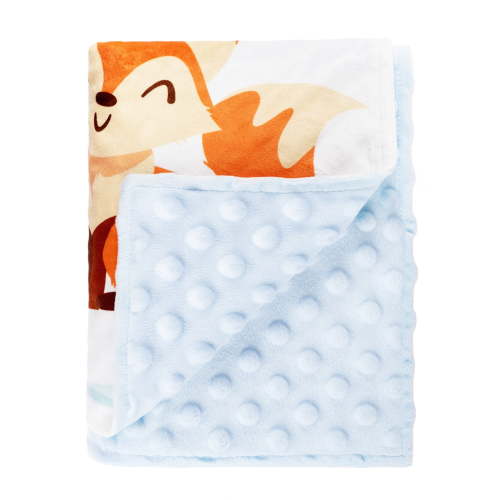 Beavtaens Baby Blanket, Double Layer Dotted Backing, Soft Plush for Newborn, 30"x 40", White Animals