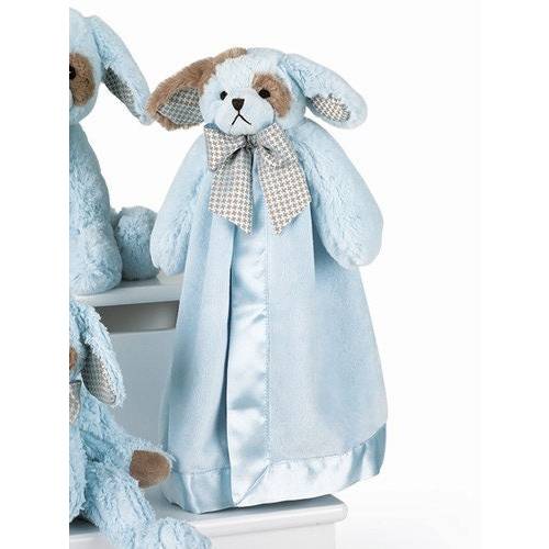 Personalized Embroidered Baby Lovey Snuggler Blue Puppy
