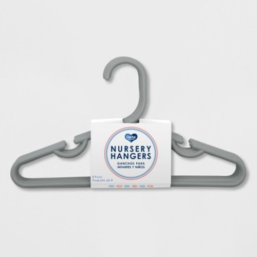 Delta Children 8pk Nursery Hangers for Infants and Toddlers, Color: Gray
