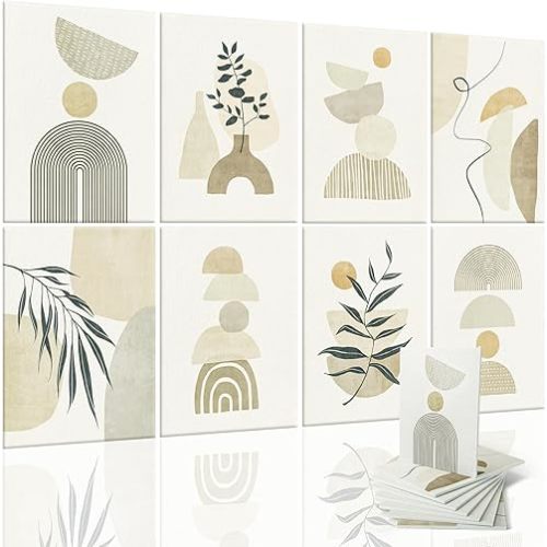 Art3d Soundproof Wall Panels 48"x32", 8-Pack Acoustic Wall Art Panels, Sound Absorbing Decorative Wall Panels for Living Room, Bedroom, Kitchen, Studio, Polyester UV Print