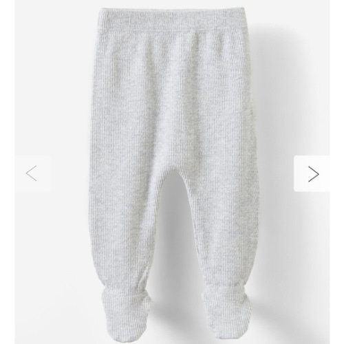 Organic Pointelle Legging - Cloud Marle